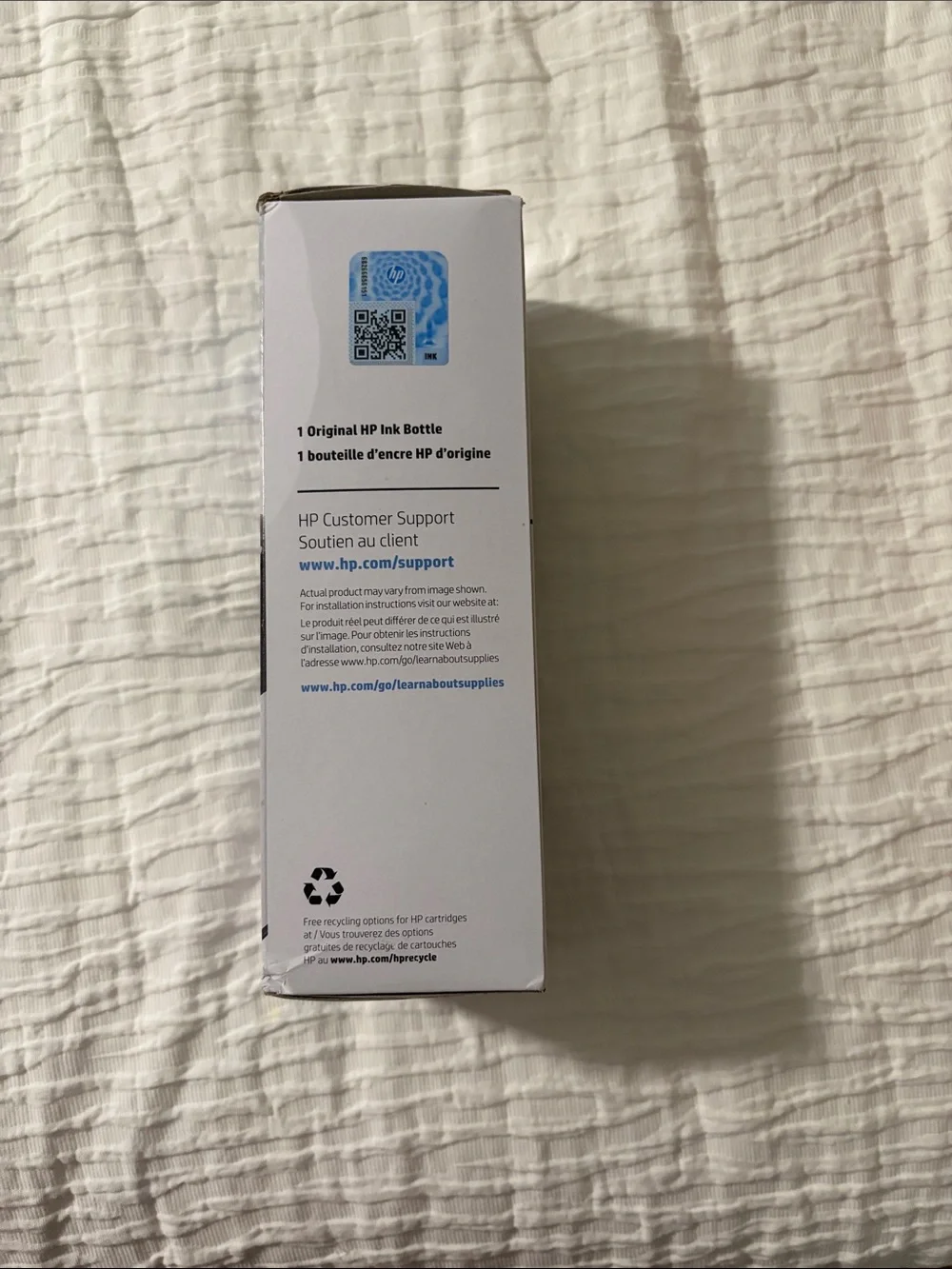 HP opened bottle ink